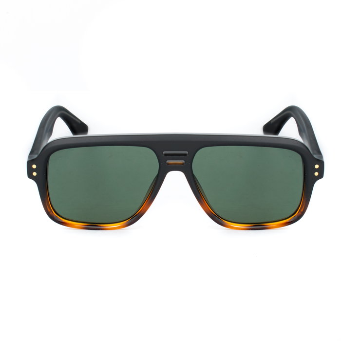 Bobroff BFG0019-C3 Gafas de sol para hombre con cristal verde