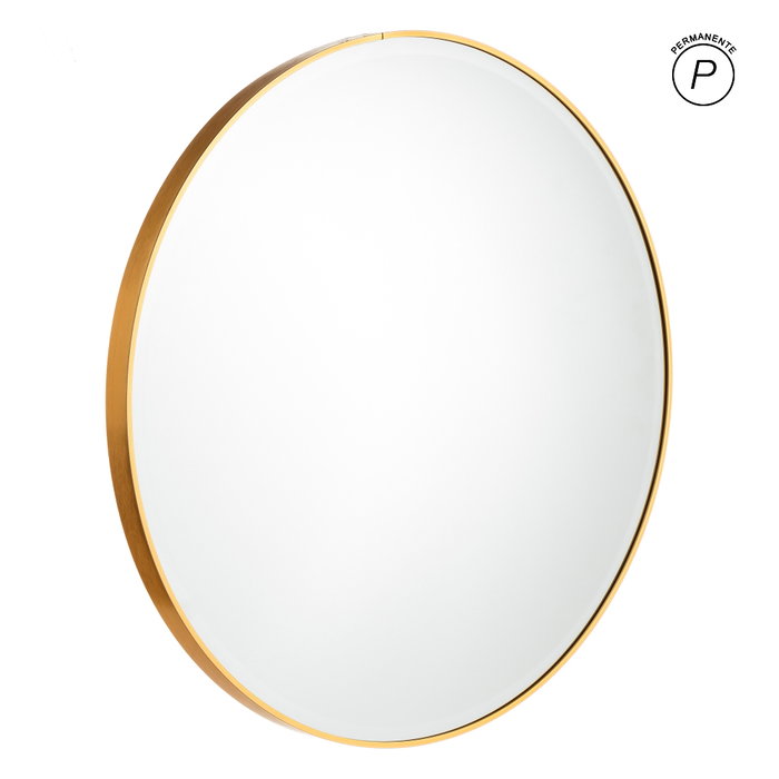 Espejo Oro Aluminio-Cristal Decoración 100 X 4 X 100 cm Espejo Oro Aluminio-Cristal Decoración 100 X 4 X 100 cm