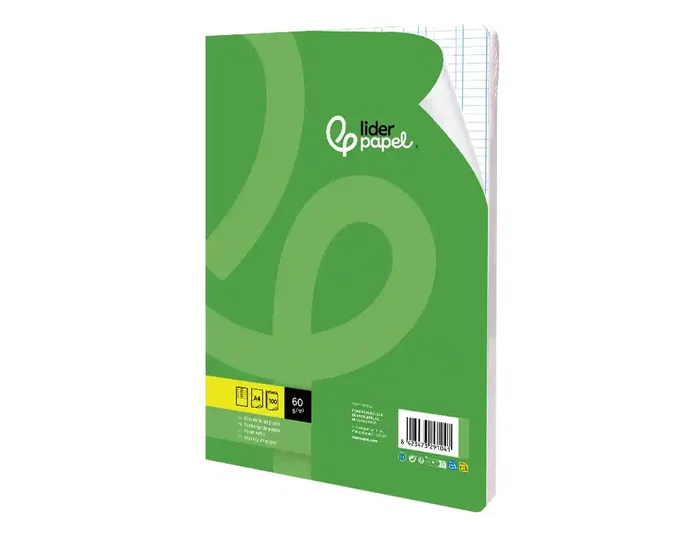 Liderpapel Recambio A4 100 Hojas Milimetrado Sin Margen 4 Taladros Liderpapel Recambio A4 100 Hojas Milimetrado Sin Margen 4 Taladros