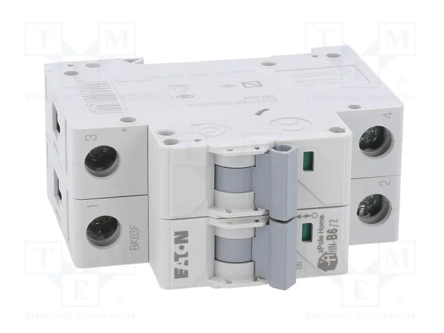 EATON ELECTRIC Interruptor magnetotérmico HN-B6/2 de 2 polos, 6A, 6kA EATON ELECTRIC Interruptor magnetotérmico HN-B6/2 de 2 polos, 6A, 6kA