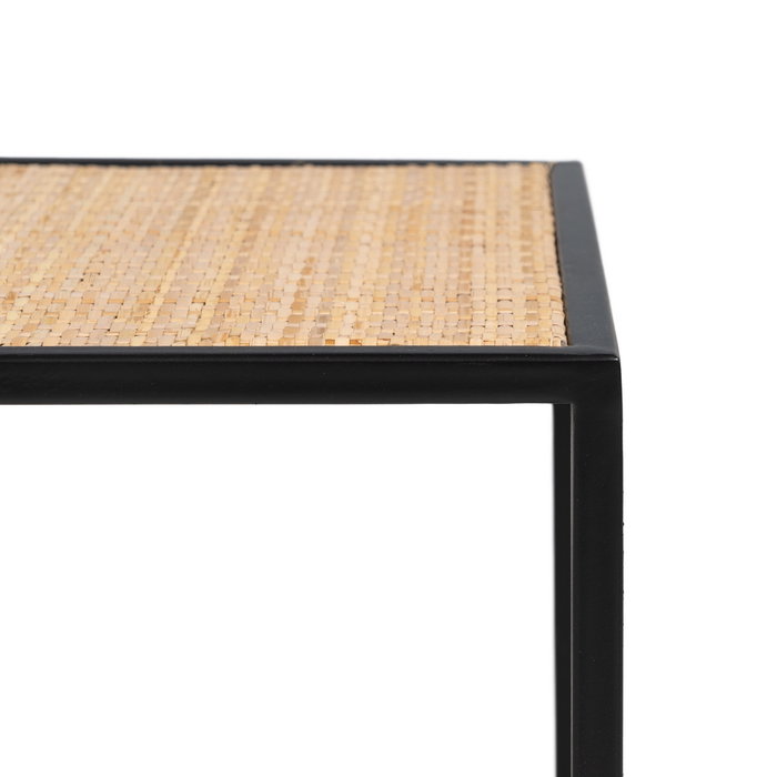 S/3 Mesa Centro Natural-Negro 97,50 X 34 X 35 cm