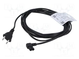 SAVIO Cable de alimentación H03VV-F 2x0,75mm2 5m negro