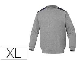 Deltaplus Sudadera Sweat Olino con Refuerzo en Espalda y Codos Gris Talla XL