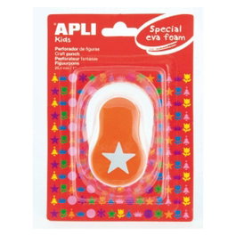 Apli Perforadora de Goma Eva Forma Estrella Naranja 25,4 mm