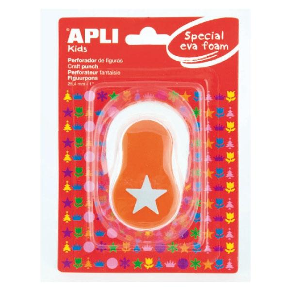 Apli Perforadora de Goma Eva Forma Estrella Naranja 25,4 mm Apli Perforadora de Goma Eva Forma Estrella Naranja 25,4 mm
