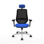 PIQUERAS Y CRESPO Silla de oficina Mardos con Mecanismo Sincro, Azul y Negro