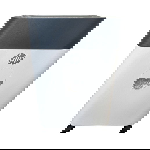 HP OneShred Auto 100CC Trituradora de Papel de Corte Cruzado Blanco, 100 Hojas, 17 L, 4.3 x 12 mm, Nivel de Seguridad P-4, para A4, con Triturador de Tarjetas, 68 dB