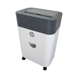 HP OneShred Auto 100CC Trituradora de Papel de Corte Cruzado Blanco, 100 Hojas, 17 L, 4.3 x 12 mm, Nivel de Seguridad P-4, para A4, con Triturador de Tarjetas, 68 dB