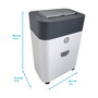 HP OneShred Auto 100CC Trituradora de Papel de Corte Cruzado Blanco, 100 Hojas, 17 L, 4.3 x 12 mm, Nivel de Seguridad P-4, para A4, con Triturador de Tarjetas, 68 dB