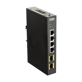 D-Link DIS-100G-6S Switch Industrial 4 Puertos Gigabit, 2 Ranuras SFP, No Administrado, para Montaje en Carril DIN, 12 Gbit/s