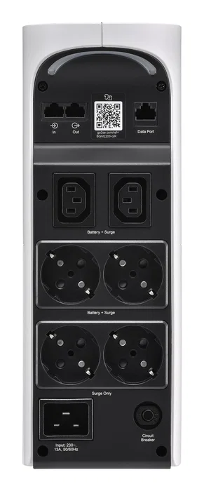 APC BGM2200B-GR UPS/SAI Back-UPS Pro Gaming 2200VA 1320W Torre Blanco, 6 Salidas (4 Schuko + 2 IEC C13), Luces RGB, Protección para Equipos