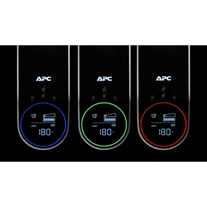 APC BGM2200B-GR UPS/SAI Back-UPS Pro Gaming 2200VA 1320W Torre Blanco, 6 Salidas (4 Schuko + 2 IEC C13), Luces RGB, Protección para Equipos