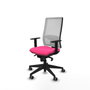 PIQUERAS Y CRESPO Silla de oficina Horna Rosa y Blanco