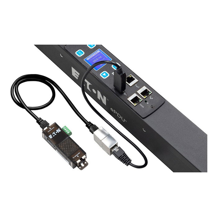 Eaton EMPDT1H1C2 - Sensor de Temperatura y Humedad Interior - Independiente, Alámbrico USB (Rango 10-90%, Alarma LED)