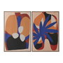 DKD Home Decor Set de 2 Cuadros Jarrón Abstracto 80x120 cm