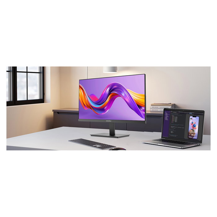 Koorui E2711K Monitor Gaming Oficina 27" FHD (68,6 cm) IPS 144 Hz 5 ms AMD FreeSync Premium, Negro, Sin Marco, Montaje VESA