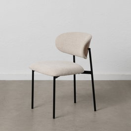 Silla Crema Tejido-Metal Salón 50 X 54 X 73,50 cm (Set de 4)
