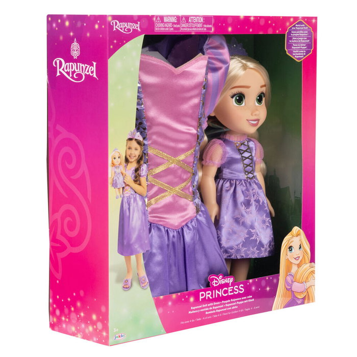 JAKKS PACIFIC Muñeca Rapunzel 38cm + Disfraz Disney Talla 4-7 años JAKKS PACIFIC Muñeca Rapunzel 38cm + Disfraz Disney Talla 4-7 años