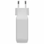 HYPER HJ1003WHWWGL Cargador de Pared GaN 70W con 2 Puertos USB-C y 1 USB-A, Power Delivery 3.0, Carga Rápida para Portátil, Smartphone, Tableta - Color Blanco