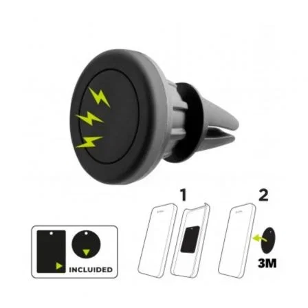 Muvit MCCHL0001 Soporte de smartphone para coche, montaje universal en ventosa
