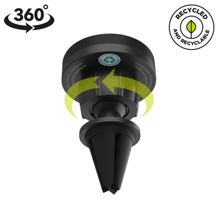 Muvit MCCHL0001 Soporte de Móvil Magnético para Coche con Pinza para Rejilla de Aire Acondicionado Universal