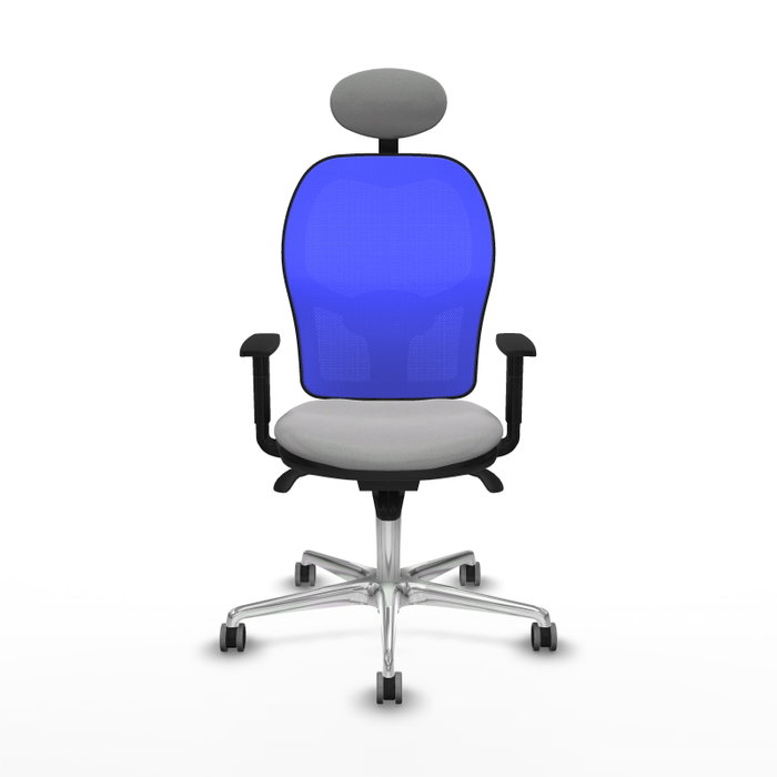 PIQUERAS Y CRESPO Silla de oficina Jorquera con mecanismo Sincro, Gris claro y Azul PIQUERAS Y CRESPO Silla de oficina Jorquera con mecanismo Sincro, Gris claro y Azul