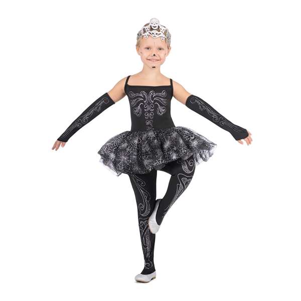 My Other Me Disfraz Bailarina Esqueleto con Tiara, Vestido, Mitones y Mallas Talla 7-9 Años My Other Me Disfraz Bailarina Esqueleto con Tiara, Vestido, Mitones y Mallas Talla 7-9 Años