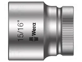 WERA Vaso Zyklop 6-ángulos 37mm 1/2 pulgada HEX 15/16 pulgadas