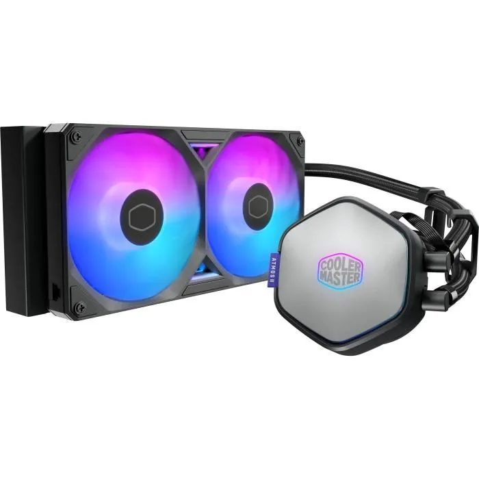 Cooler Master MasterLiquid 240 Atmos II VRM ARGB - Refrigeración líquida AIO con 2 ventiladores de 120 mm