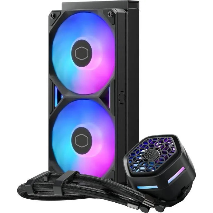 Cooler Master MasterLiquid 240 Atmos II VRM ARGB - Refrigeración líquida AIO con 2 ventiladores de 120 mm