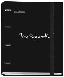 Carpebloc Miquelrius Emotions Carton Forrado A4 4 An.Mixtas 35Mm Con Rec.100 Hj. 90 Gr. Negro