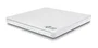 Hitachi-LG Unidad de Disco Óptico Portátil Ultra Slim DVD±RW Blanca, USB 2.0, 8x, Compatible con M-DISC, Silent Play, Windows 10 y Mac OS