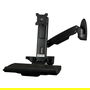 StarTech Wandmontage Sitz-/Steh Workstation - 1 Monitor bis zu 60,96cm (24 Zoll) - VESA - Höhenverstellbarer Ergonomischer Monitorarm