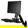 StarTech Wandmontage Sitz-/Steh Workstation - 1 Monitor bis zu 60,96cm (24 Zoll) - VESA - Höhenverstellbarer Ergonomischer Monitorarm