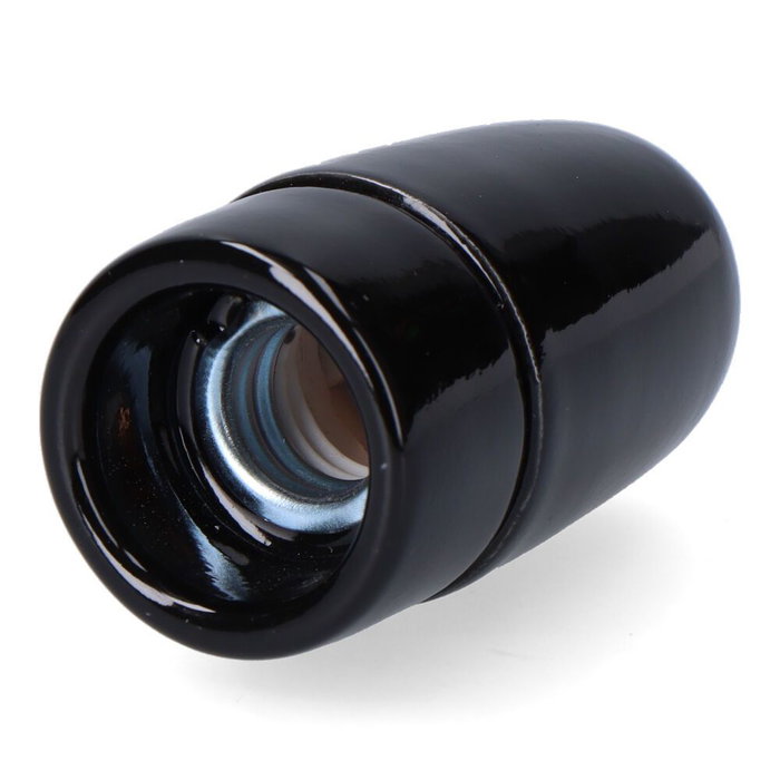 F-Line Portalámparas Cerámico Vintage E14 Negro Ø35 x 60 mm 60W 250V F-Line Portalámparas Cerámico Vintage E14 Negro Ø35 x 60 mm 60W 250V