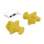 DeLOCK 86511 Protector contra polvo para puertos RJ-45, 10 unidades, color amarillo, plástico