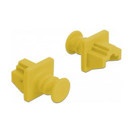 DeLOCK 86511 Cubierta antipolvo para puerto RJ45, 10 piezas, Amarillo