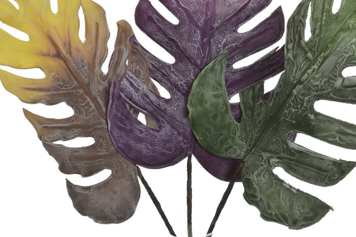 DKD Home Decor Hoja Espuma Monstera Little Monstera Surtido 3 Colores