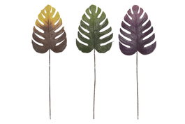 DKD Home Decor Hoja Espuma Monstera Little Monstera Surtido 3 Colores