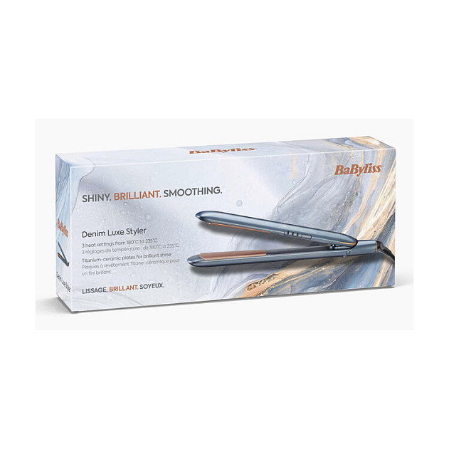 BaByliss ST251PE Denim Luxe Plancha de Pelo 180-235°C Cerámica/Titanio
