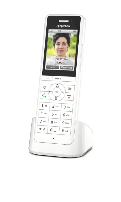 FRITZ! Fon X6 Teléfono DECT con Contestador, Identificador de Llamadas, Pantalla Color 2.4", Batería Larga Duración, Control Domótica, Full Duplex HD y Manos Libres - Color Blanco FRITZ! Fon X6 Teléfono DECT con Contestador, Identificador de Llamadas, Pantalla Color 2.4", Batería Larga Duración, Control Domótica, Full Duplex HD y Manos Libres - Color Blanco