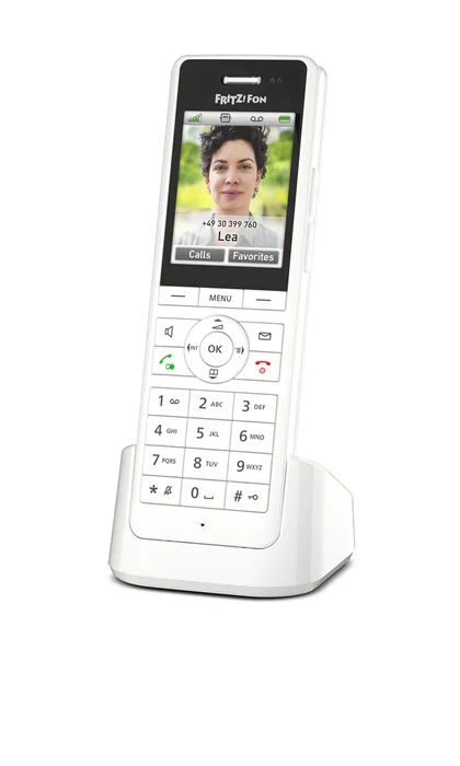 FRITZ! Fon X6 Teléfono DECT con Contestador, Identificador de Llamadas, Pantalla Color 2.4", Batería Larga Duración, Control Domótica, Full Duplex HD y Manos Libres - Color Blanco FRITZ! Fon X6 Teléfono DECT con Contestador, Identificador de Llamadas, Pantalla Color 2.4", Batería Larga Duración, Control Domótica, Full Duplex HD y Manos Libres - Color Blanco