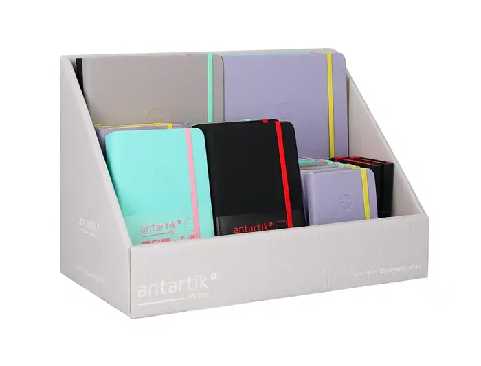 Antartik Cuaderno Antartik Note Tapa Dura Bicolor A5/A6/A7 con Gomilla y Bolsillo 80 Hojas 80gr
