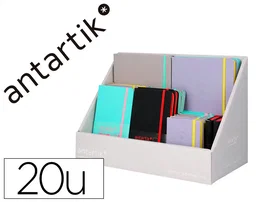 Antartik Cuaderno Antartik Note Tapa Dura Bicolor A5/A6/A7 con Gomilla y Bolsillo 80 Hojas 80gr