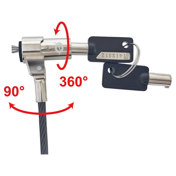 Conceptronic Candado de seguridad para portátil con ranura wedge 3.2x4.5mm y cable de 1.8m