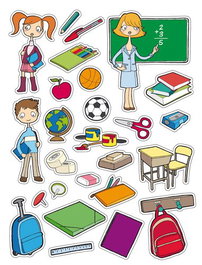 Gomets Apli Tematicos Bolsa 3H Removibles La Escuela 78 Uds. (11436) (Set de 5)