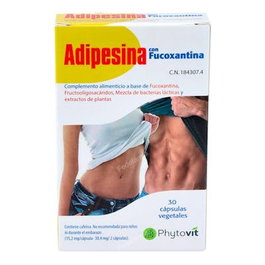 PHYTOVIT Adipesina 30Comp. - Complemento para Control de Peso con Fucoxantina, Alga Wakame, Alcachofa y Café Verde - 30 Comprimidos