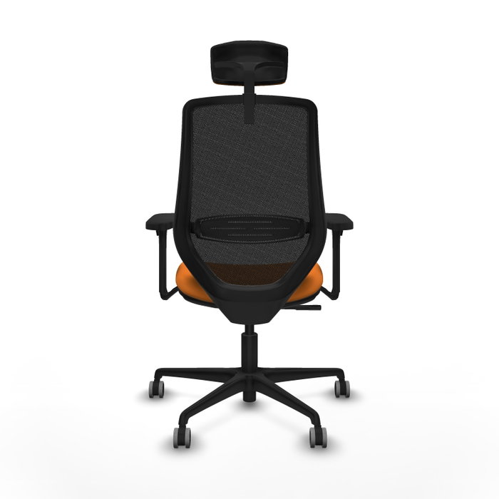 PIQUERAS Y CRESPO Silla de oficina Mardos con mecanismo Sincro, Naranja y Negro