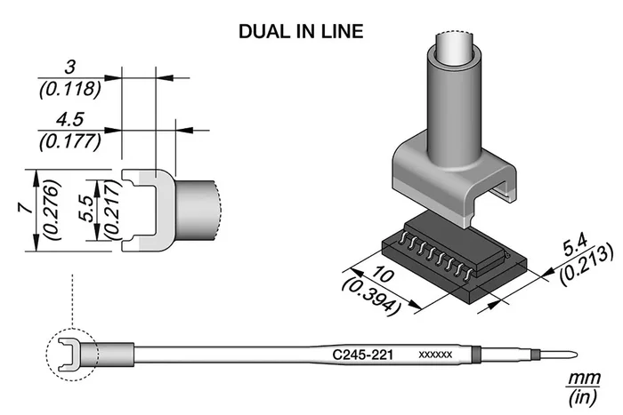 JBC TOOLS Pico especial prolongado 5,4x10mm