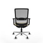 PIQUERAS Y CRESPO Silla de oficina Haches con mecanismo Sincro/Traslack, Crema y Gris